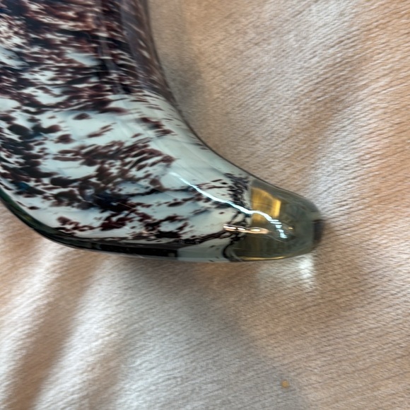 Glass High-Heeled Boot Vase Green Buckle Boot Tall cavalier glass - Picture 3 of 13